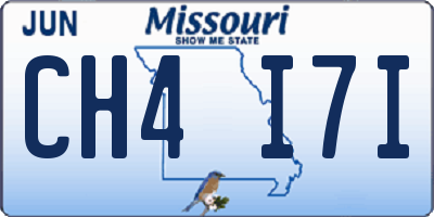 MO license plate CH4I7I