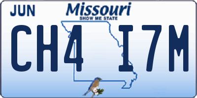 MO license plate CH4I7M
