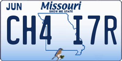 MO license plate CH4I7R