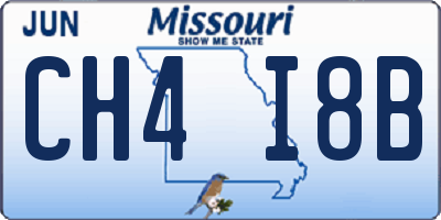 MO license plate CH4I8B