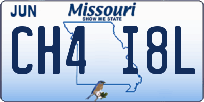 MO license plate CH4I8L