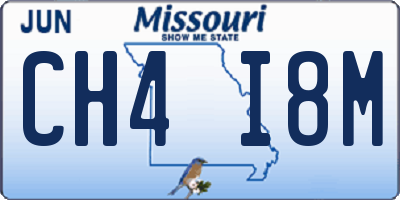 MO license plate CH4I8M