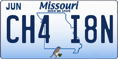 MO license plate CH4I8N