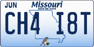 MO license plate CH4I8T