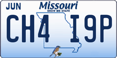 MO license plate CH4I9P