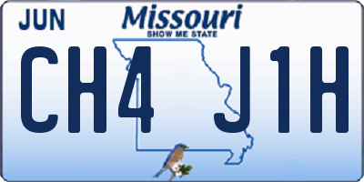 MO license plate CH4J1H