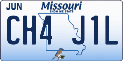 MO license plate CH4J1L