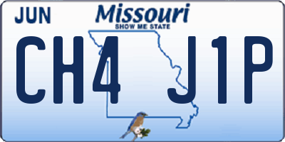 MO license plate CH4J1P