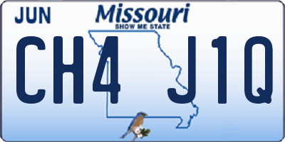 MO license plate CH4J1Q