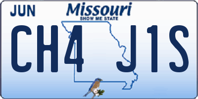 MO license plate CH4J1S