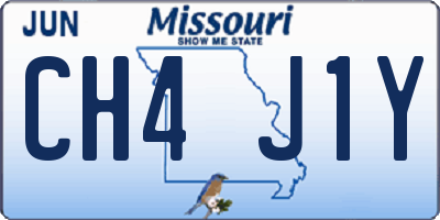 MO license plate CH4J1Y