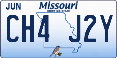 MO license plate CH4J2Y