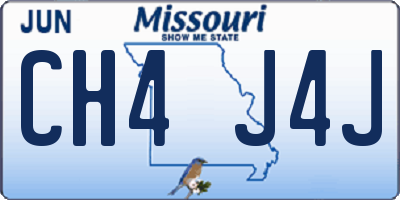 MO license plate CH4J4J