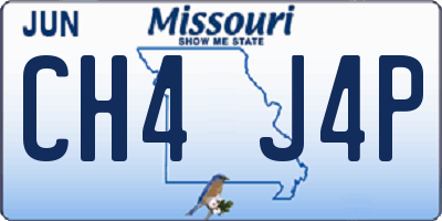 MO license plate CH4J4P