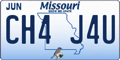 MO license plate CH4J4U