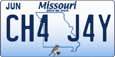 MO license plate CH4J4Y