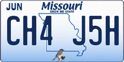 MO license plate CH4J5H