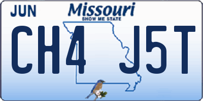 MO license plate CH4J5T