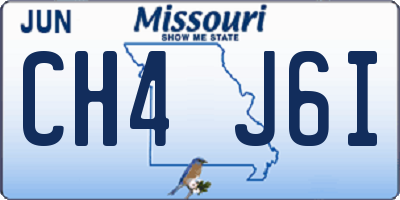 MO license plate CH4J6I