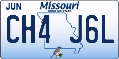 MO license plate CH4J6L