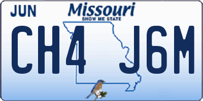 MO license plate CH4J6M