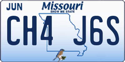 MO license plate CH4J6S
