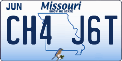 MO license plate CH4J6T