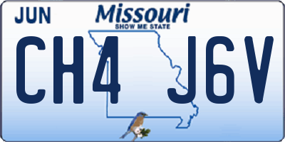 MO license plate CH4J6V