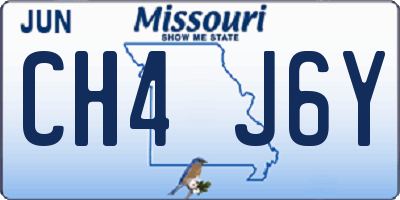 MO license plate CH4J6Y