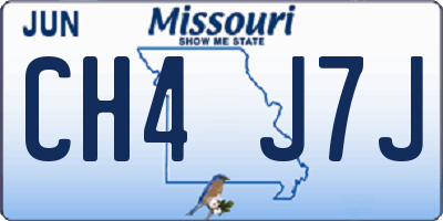 MO license plate CH4J7J