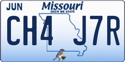 MO license plate CH4J7R