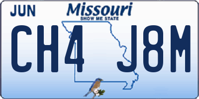 MO license plate CH4J8M
