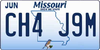 MO license plate CH4J9M