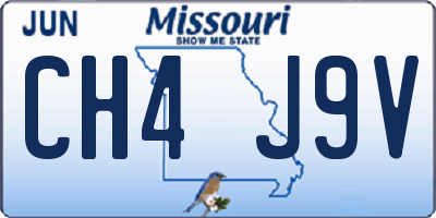 MO license plate CH4J9V