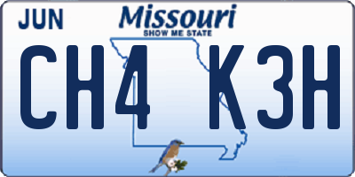 MO license plate CH4K3H