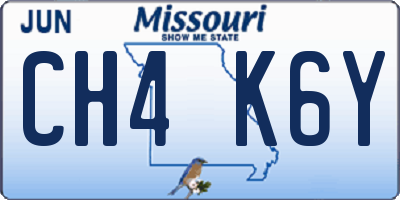 MO license plate CH4K6Y