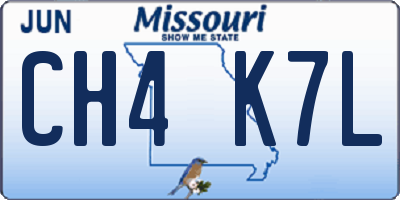MO license plate CH4K7L