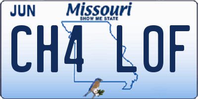 MO license plate CH4L0F