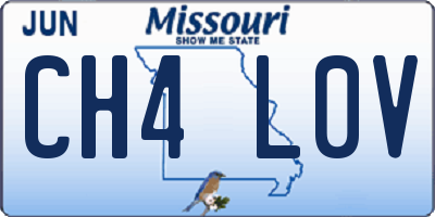 MO license plate CH4L0V