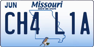 MO license plate CH4L1A