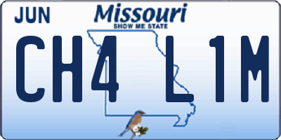 MO license plate CH4L1M