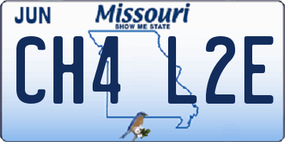 MO license plate CH4L2E