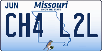 MO license plate CH4L2L