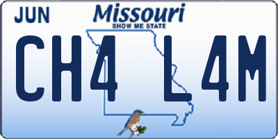 MO license plate CH4L4M