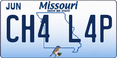 MO license plate CH4L4P