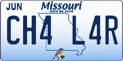 MO license plate CH4L4R