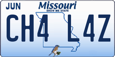 MO license plate CH4L4Z
