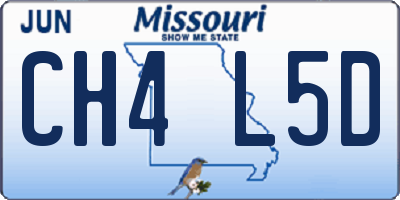 MO license plate CH4L5D