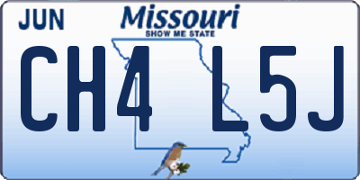 MO license plate CH4L5J