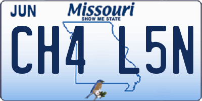 MO license plate CH4L5N
